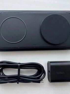 Belkin BoostCharge Pro 2-in-1 Magnetic Wireless Charging Pad – Qi2 Fast Charger